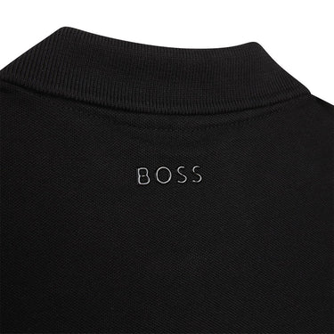 Playera Polo BOSS negra para niños y adolescentes